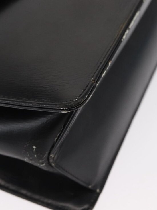 Authentic Christian Dior Shoulder Bag Leather Black Gold - Picture 3 of 16